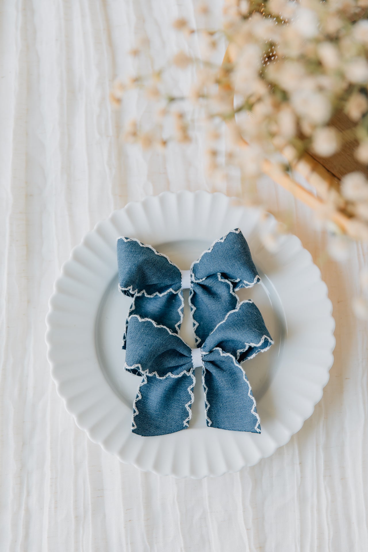 Denim Pigtail Set