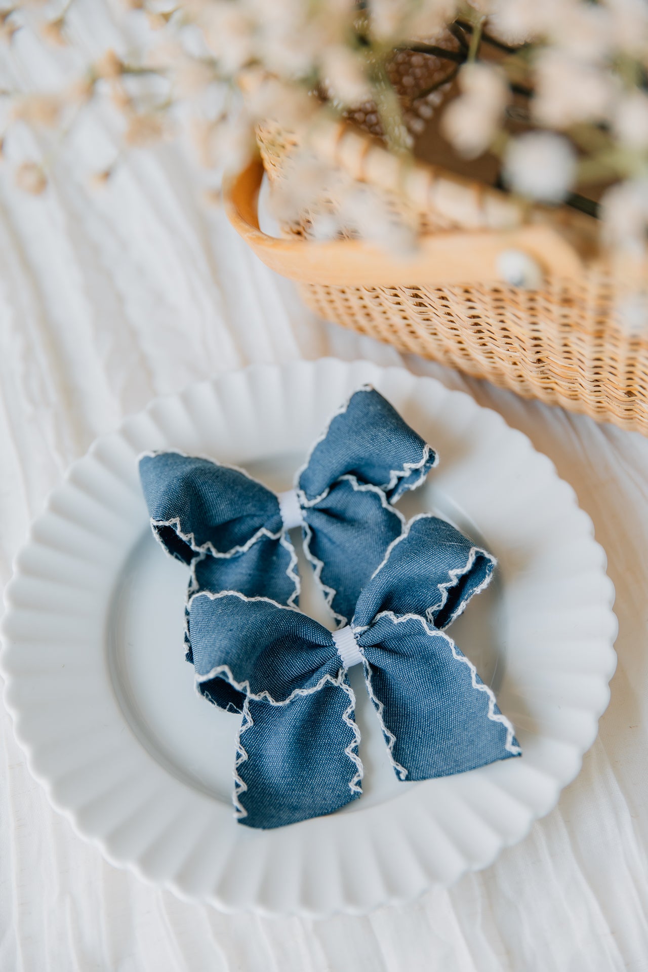 Denim Pigtail Set