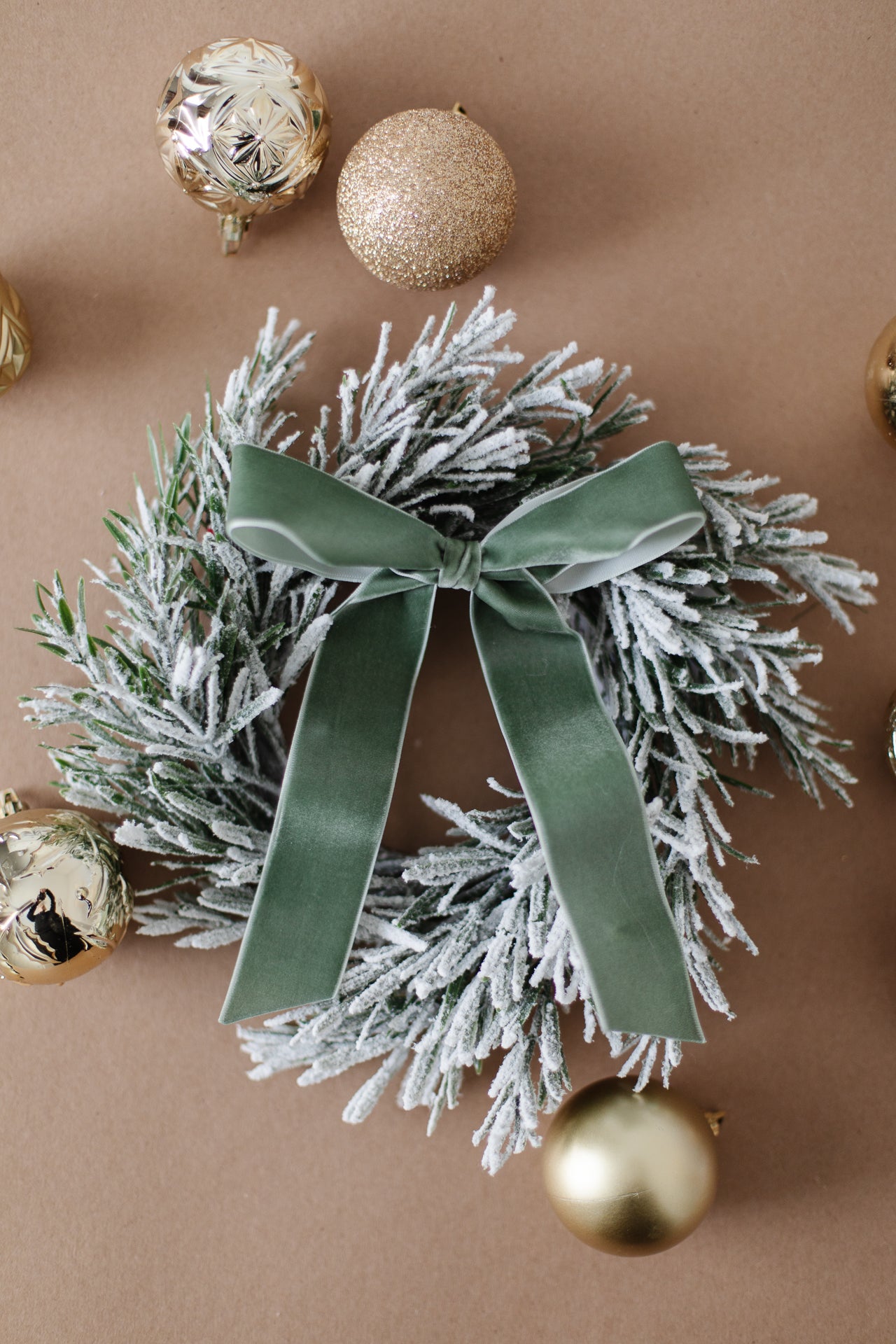 Large Sage Green Velvet Hair Bow