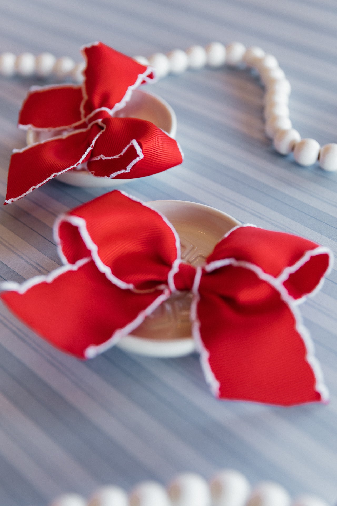 Red Ruffle Pigtail Set