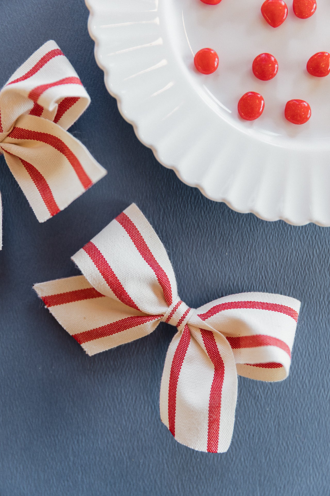 Red Striped Pigtail Set