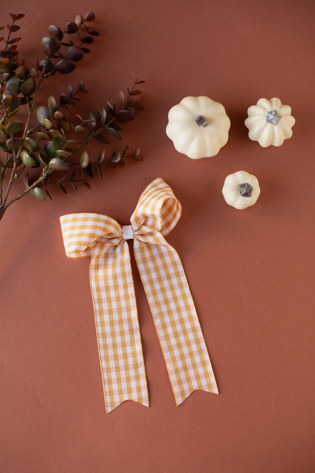 Autumn Check Hair Bow