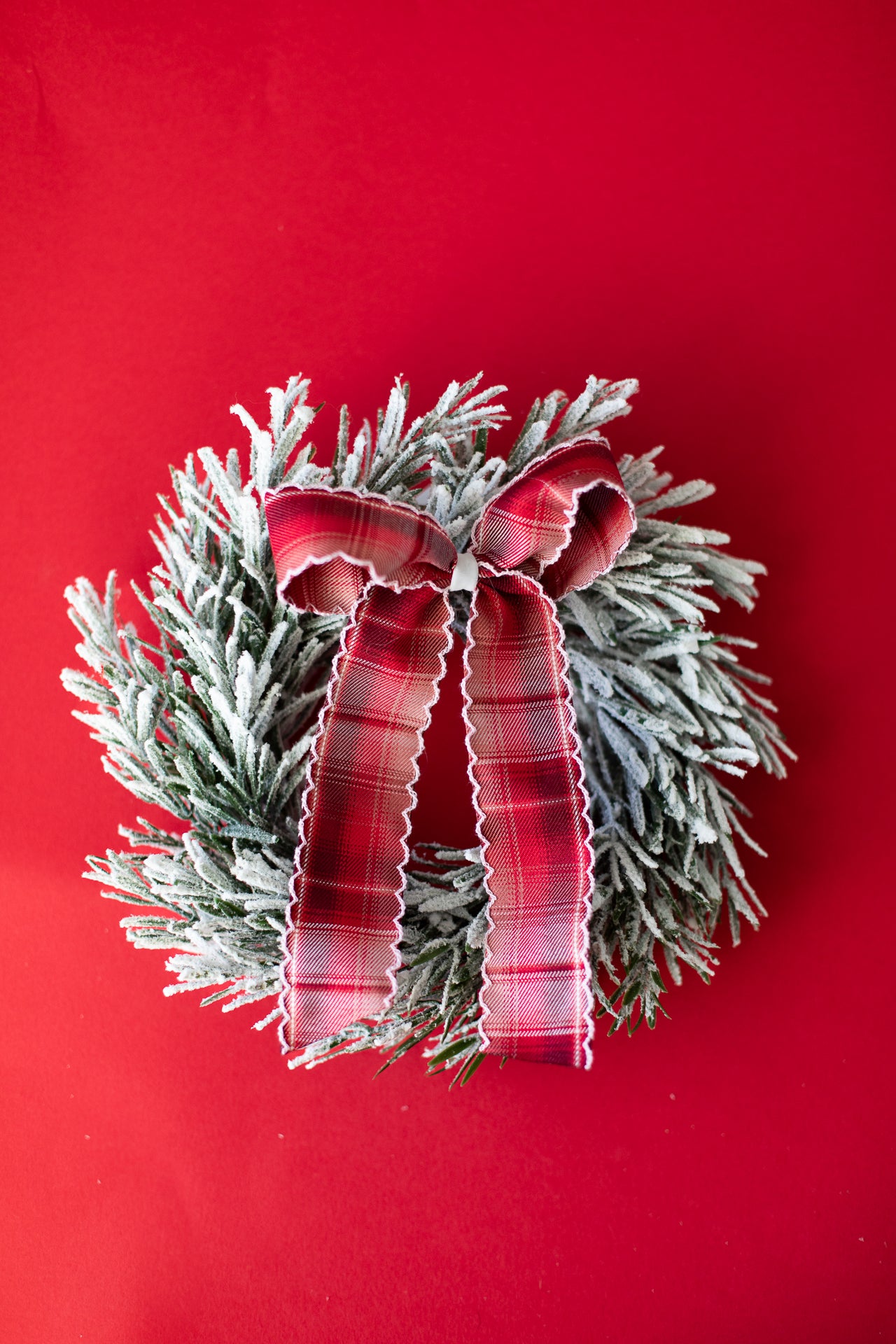 Large Red Plaid Hair Bow