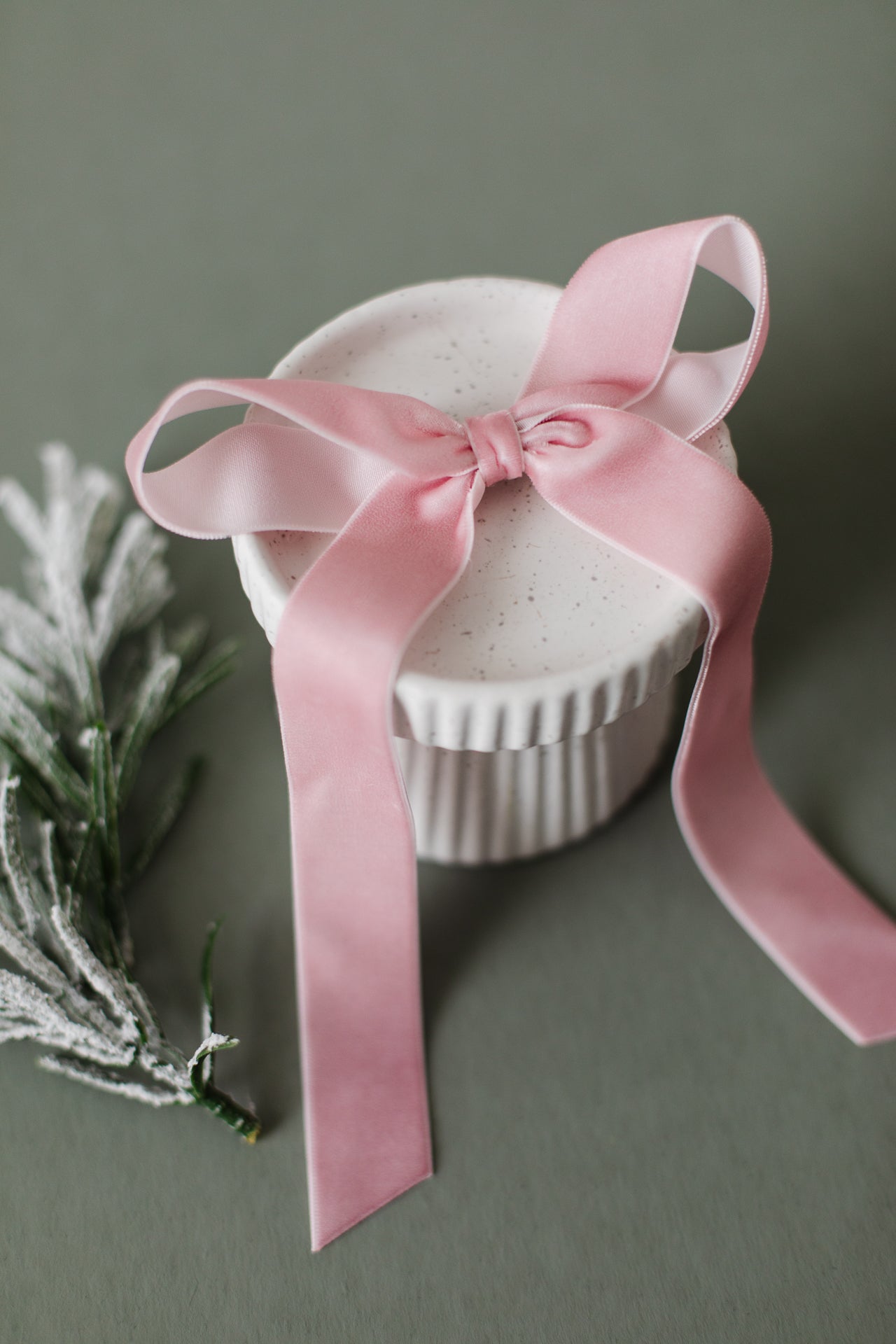 Large Blush Pink Velvet Hair Bow