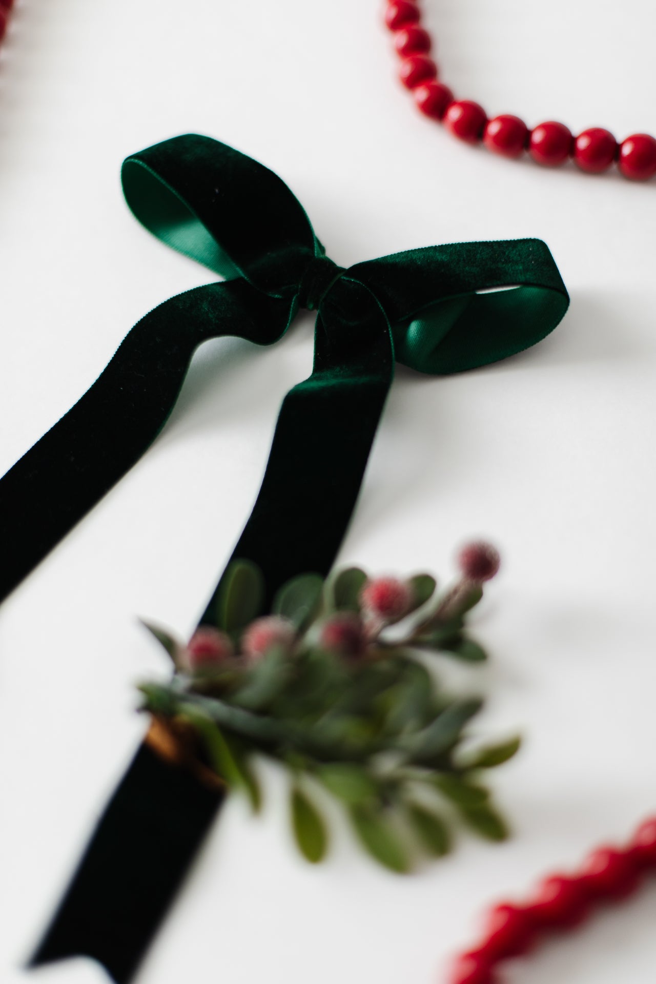 Large Forest Green Velvet Hair Bow